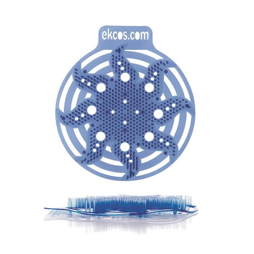 Pack of 10 Ekcos Blue Mint Urinal Screens