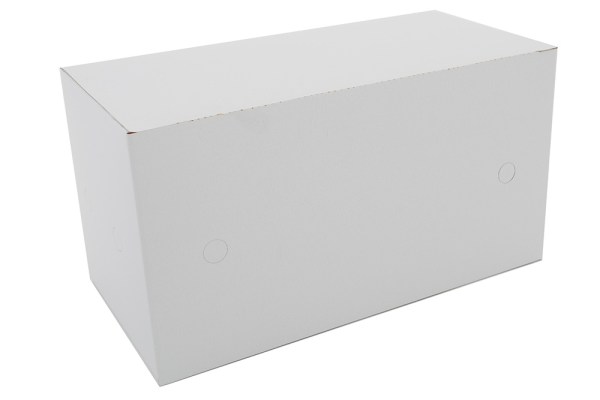 Case of 200 Southern Champion Paperboard Tuck Top Patty Meat Boxes White 10" X 5" X 5.38" 5 lb.