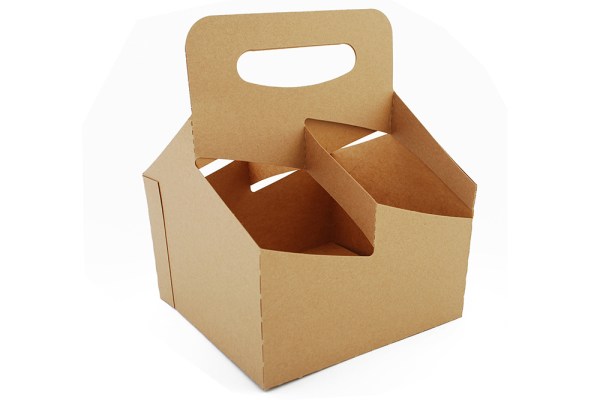 Case of 250 Southern Champion Paperboard Drink Carriers w/ Handle Kraft 4 Cups up to 32 oz