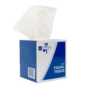Hawthorn Cube Facial Tissue 80 Sheet, White, 7.9" x 7.9"
