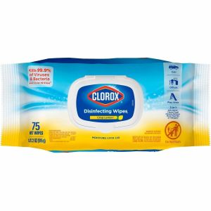 Pack of 75 Clorox Disinfecting Wipes Flex Pack Lemon Scent