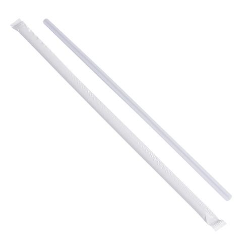 Box of 500 Jovials™ Jumbo Paper Wrapped Straws, Clear, 10.25"